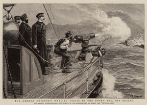 スカアロ沖の北海でのドイツ皇帝の捕鯨クルーズ 作： Charles J. Staniland